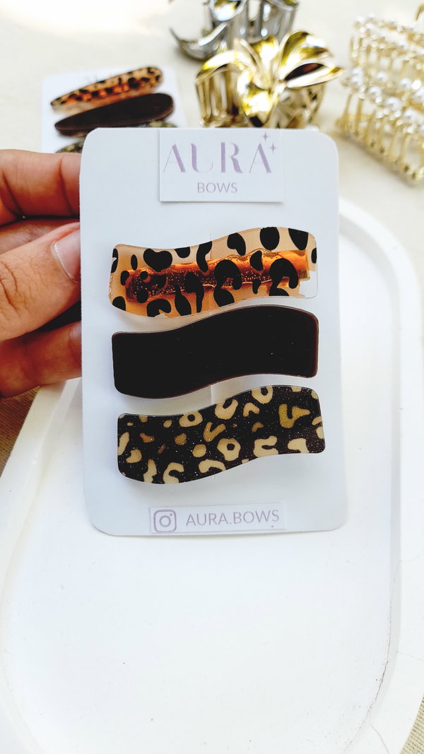 Hebillas pinza rectangulares x 3