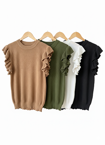 Art.095- Musculosa con Volados de Algodón