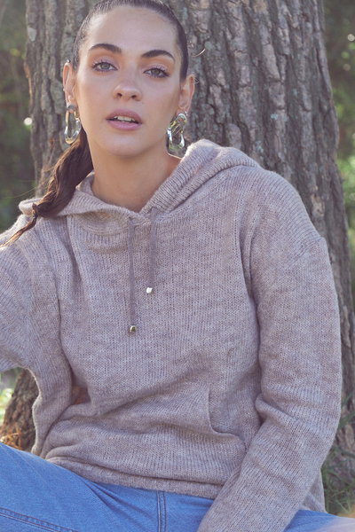 Art.317- Sweater Tipo Buzo con Capucha y Bolsillo