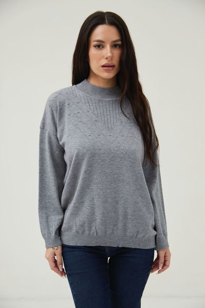 Art.607- Sweater Media Polera Nieve V
