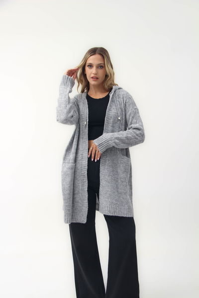 Art.361- Saco Abierto con Capucha y Bolsillos de Hilo Fancy