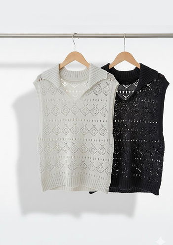 Art.436- Chaleco Cuello Polo Calado