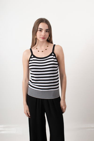 Art.091- Musculosa Rayada con Cintura Elastizada