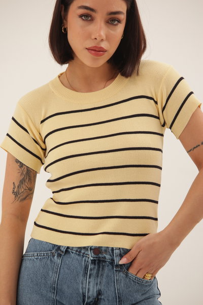 Art.073- Remera Rayada de Hilo Lycra