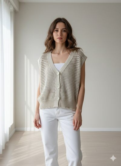 Art.440- Chaleco Calado con Botones