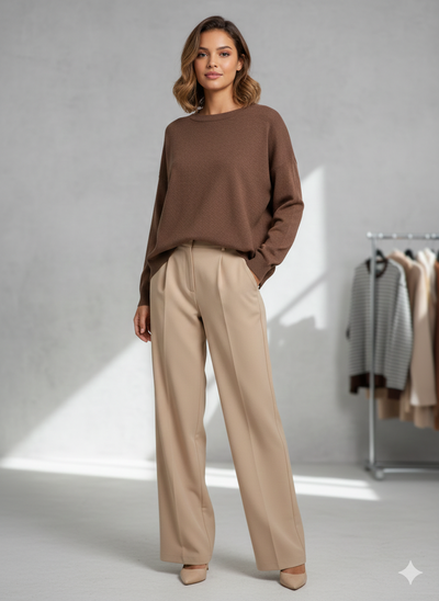 Art. 612- Sweater Oversize Básico de Hilo Bremer