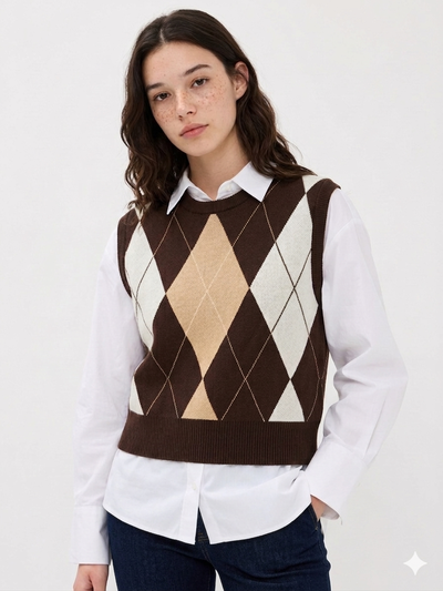 Chaleco con rombos