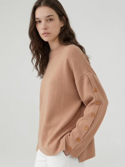 Art.655 | Sweater Oversize con botones en las mangas
