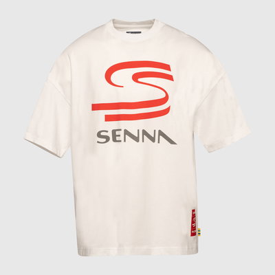 Ayrton Senna Camiseta con logotipo (TALLE L)