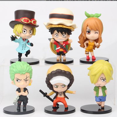 Set Figuras One Piece x6 10-11 Cm