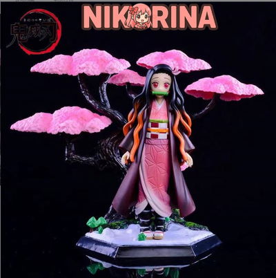 Nezuko con Árbol de cerezos 20Cm