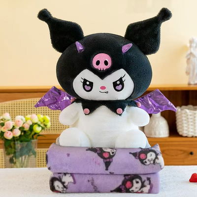 Peluche Sanrio (Hello Kitty) Kuromi con Manta 45Cm