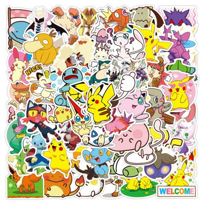 Stickers Pokemon x50 Resistentes al Agua 2