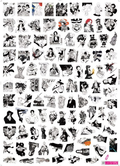 Stickers One Piece x50 Resistentes al Agua 3