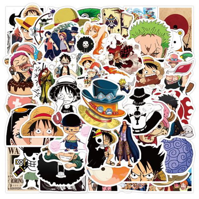 Stickers One Piece x50 Resistentes al Agua 5