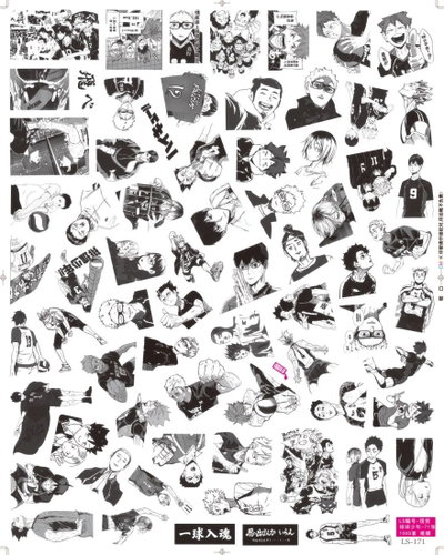 Stickers Haykiuu!! x50 Resistentes al Agua 2