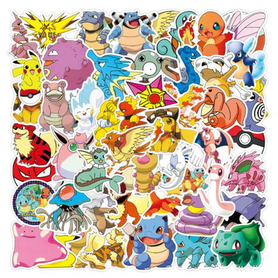 Stickers Pokemon x50 Resistentes al Agua 1