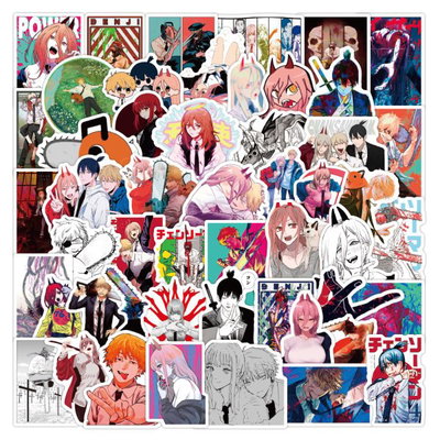 Stickers Chainsaw Man x50 Resistentes al Agua 1