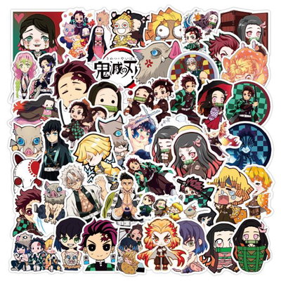 Stickers Demon Slayer x50 Resistentes al Agua 3
