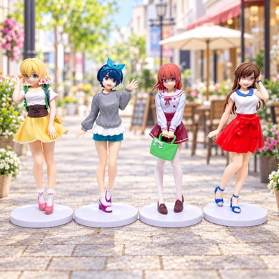 Set Figuras X4 Rent A Girlfriend (Ruka, Chizuru, Mami, Sumi) 18Cm C/u