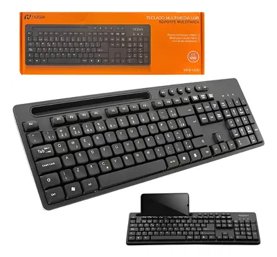 Teclado Usb Con Soporte Multitarea Noga NKB-1300