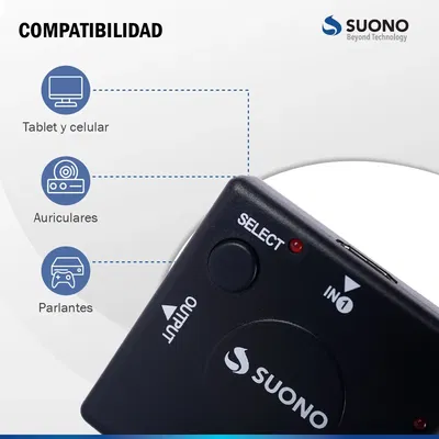 Switch Hdmi con 3 Entradas Suono