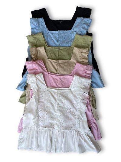 BLUSA FIBRANA CON BRODERIE VOLADO