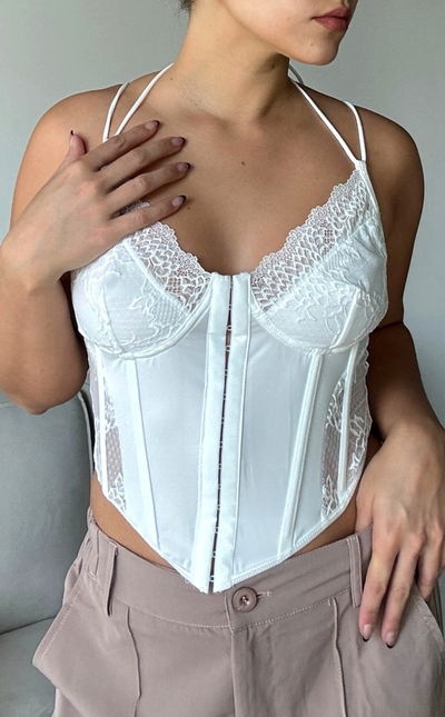 TOP CORSET TULL ENCAJE