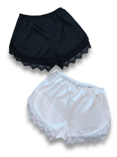 SHORT SATEN CON PUNTILLA 