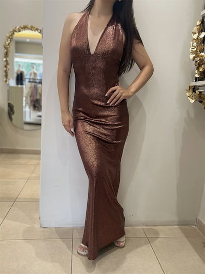 VESTIDO LARGO CRAQUELADO