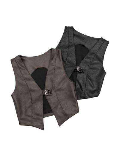 CHALECO CORTO CRAQUELADO