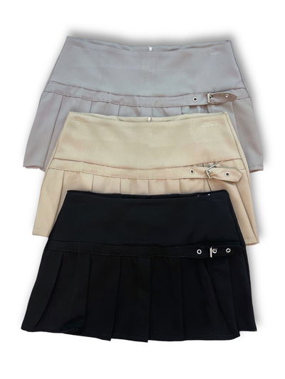 MINI DE SASTRERA TABLEADA CON HEBILLA