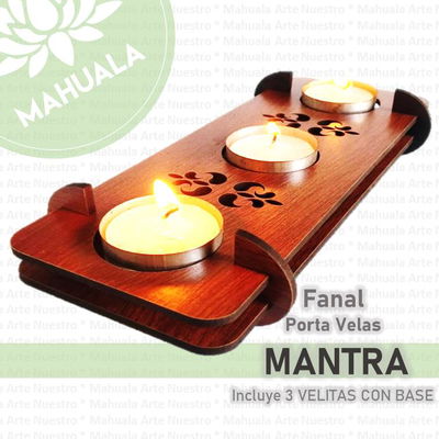 Fanal con 3 Velitas MANTRA