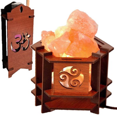 Lámpara de Sal del Himalaya + Difusor de Aromas - Modelo ORIENTE