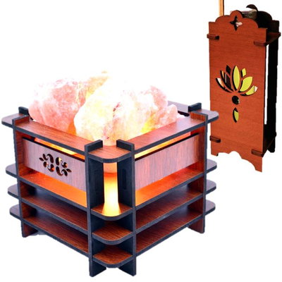 Lámpara de Sal del Himalaya + Difusor de Aromas - Modelo ZEN