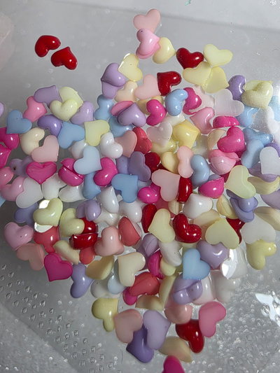 CORAZONES MULTICOLOR CHERIMOYA X200