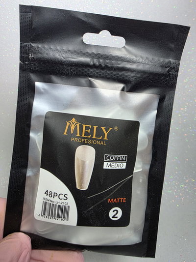 TIPS SOFT GEL CHARM LIMIT COFFIN MEDIO (48 UNIDADES)