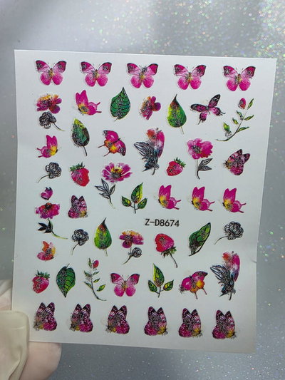 FLORES , MARIPOSAS, OJAS 