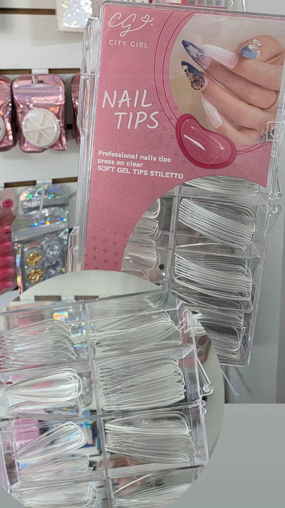 TIPS SOFT GEL STILETTO CITY X120