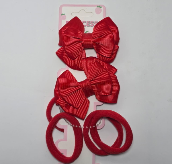 HEBILLLA MOÑO + COLITAS ROJAS 