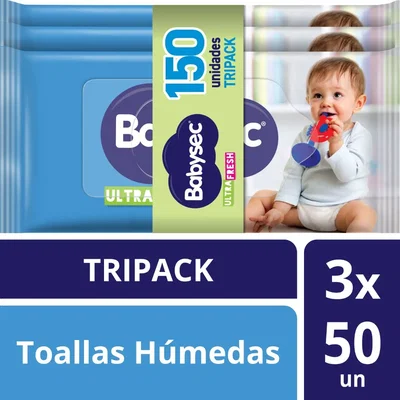 Toallitas Babysec Ultra Tripack x150u.