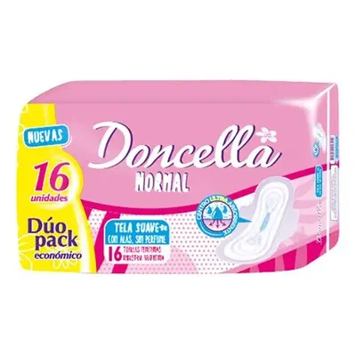 Toallitas Higienicas Doncella Normal x16u.