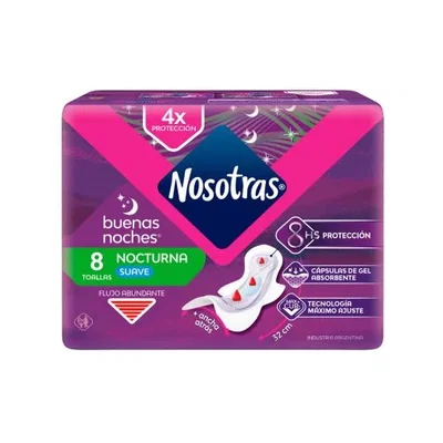 Toallitas Nosotras Nocturnas x8