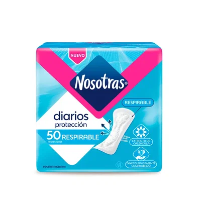 Protectores Diarios Nosotras Largos Respirables x50u
