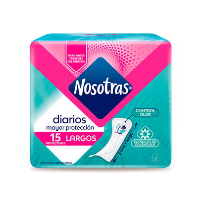 Protectores Diarios Nosotras Largos x15u