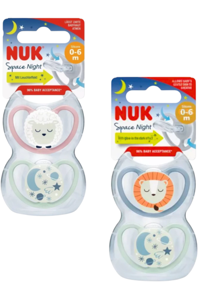 Nuk Chupetes x2 Space Nigth 0-6 meses