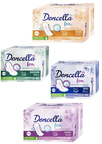 Doncella Toallitas Incontinencia Fem x8u.