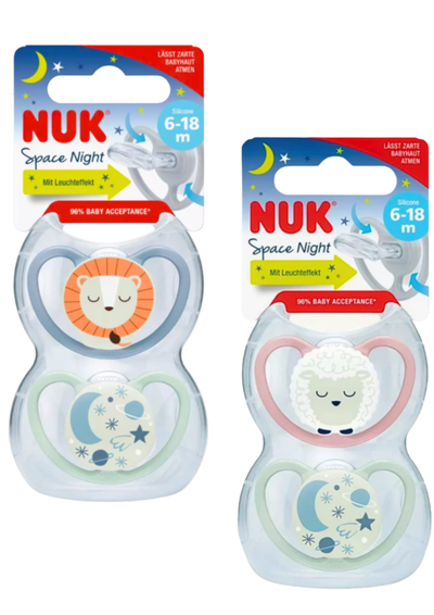 Nuk Chupetes x2 Space Nigth 6-18 meses
