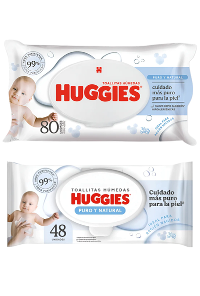 Toallitas Huggies Puro Natural 