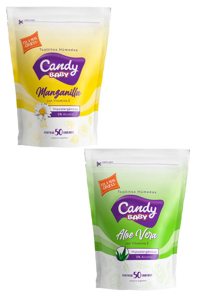 Toallitas Humedas Candy Doy Pack x50u.